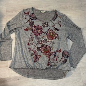Style & Co. Gray Long Sleeve Top